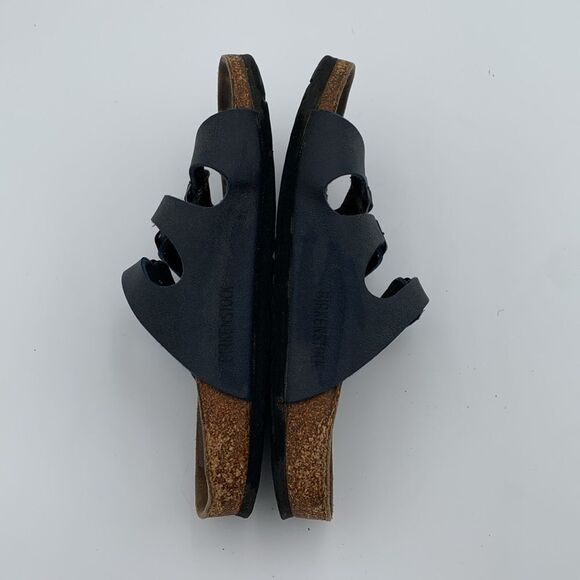 Birkenstock Florida style blue leather three strap woman’s size 38 - Picture 5 of 12